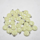 Green Luminous Stone Charms Round Pendants 20mm 50pcs/lot