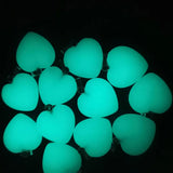 Heart Green Luminous Stone Charms Pendants 20mm 50pcs/lot