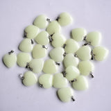 Heart Green Luminous Stone Charms Pendants 20mm 50pcs/lot
