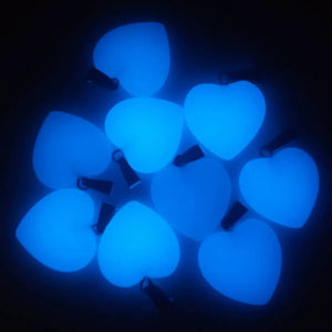 20mm Love Heart Luminous Stone Charms Pendants for Jewelry Making (50pcs/lot)