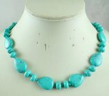 Natural Lapis Lazuli Water Droplet Bead Necklace