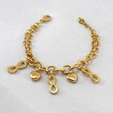 Stainless Steel Love Bracelet European Style Lucky 8 Hand Jewelry