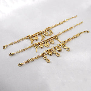 Stainless Steel Love Bracelet European Style Lucky 8 Hand Jewelry