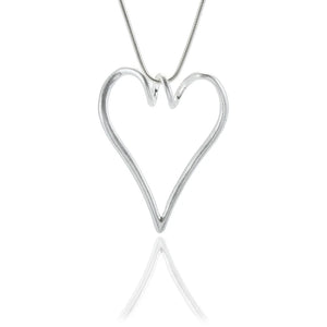 Love Pendant Necklace Jewelry Peach Heart Sweater Chain