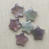 Fluorite Stone Star Shape Pendants for Jewelry Making