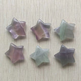 Fluorite Stone Star Shape Pendants for Jewelry Making
