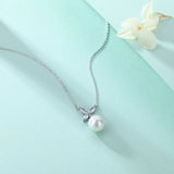 Natural Pearl Necklace Female Four-Leaf Clover Pendant S925 Silver Chain