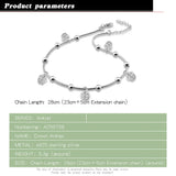 Sterling Silver Princess Crown Anklet Leg Chain Bracelet Foot Jewelry