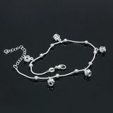 Sterling Silver Princess Crown Anklet Leg Chain Bracelet Foot Jewelry