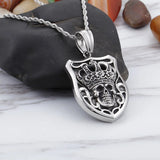 Retro Crown Skull Titanium Steel Pendant Necklace