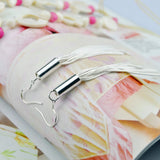 Silver Long Tassel Earrings