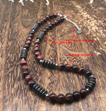 Natural Stone Beads Gallstone Necklace Men Women Short Chain