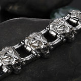 Steel Lion Head Bracelet Chain Men's Bike