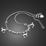 925 Sterling Silver Angel Egg Anklet