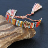 Bohemian Sunflower Heart Crown Eye Charm Bracelet for Women