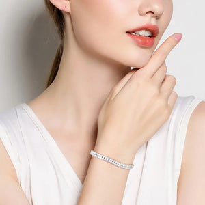 Zircon Bracelet 3 Rows Ladies Full Diamond Hand Jewelry
