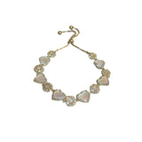 Zircon Love Flower Adjustable Bracelet Female