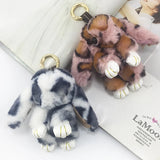 Faux Fur Rabbit Key Chain Pendant Plush Toy Holiday Accessory