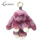Faux Fur Rabbit Key Chain Pendant Plush Toy Holiday Accessory