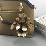 Faux Fur Rabbit Key Chain Pendant Plush Toy Holiday Accessory