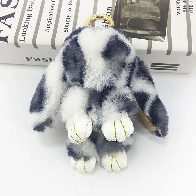 Faux Fur Rabbit Key Chain Pendant Plush Toy Holiday Accessory