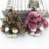 Faux Fur Rabbit Key Chain Pendant Plush Toy Holiday Accessory