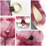 Faux Fur Rabbit Key Chain Pendant Plush Toy Holiday Accessory