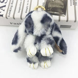 Faux Fur Rabbit Key Chain Pendant Plush Toy Holiday Accessory