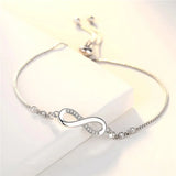 925 Silver Crystal Bracelet for Women Party Wedding Accessories