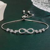 925 Silver Crystal Bracelet for Women Party Wedding Accessories