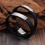 Men's Multi-Layer Leather Bracelet with Magnetic Buckle