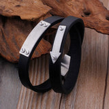 Men's Multi-Layer Leather Bracelet Magnetic Buckle