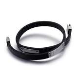 Men's Multi-Layer Leather Bracelet with Magnetic Buckle