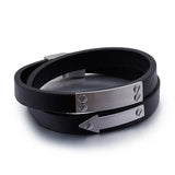 Men's Multi-Layer Leather Bracelet Magnetic Buckle