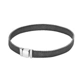 925 Silver Mesh Bracelet Snake Chain Charm Pando Bracelet