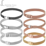 925 Silver Mesh Bracelet Snake Chain Charm Pando Bracelet