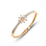 Vintage Flower Bracelet with Zirconia Hand Jewelry