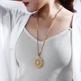 Flower Crystal Magnifying Necklace for Reading