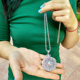 Flower Crystal Magnifying Necklace for Reading