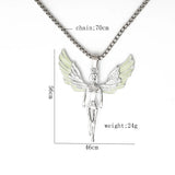 Fluorescent Angel Wings Goddess Necklace Pendant