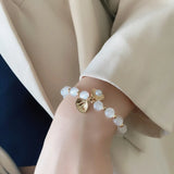 Pearl Cat-Eye Bracelet - Japanese Style Metal Sense
