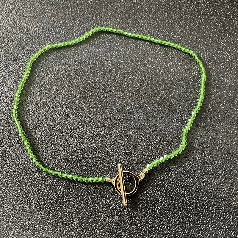 Green Necklace Female Clavicle Chain Short Temperament Necklace