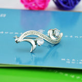 Zircon Inlaid 925 Silver Brooch Charm Jewelry