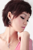 Girls Silver Flower Pendant Necklace on Snake Chain