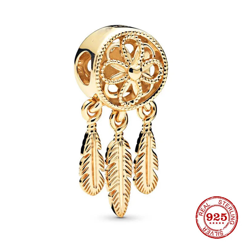 925 Sterling Silver Sun Pendant Bee Family Clip Bead for Bracelet DIY Jewelry