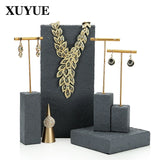 Gray Plaster Earring Rack Stone Earrings Display Stand