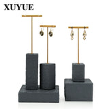 Gray Plaster Earring Rack Stone Earrings Display Stand