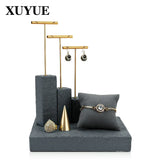 Gray Plaster Earring Rack Stone Earrings Display Stand