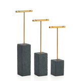 Gray Plaster Earring Rack Stone Earrings Display Stand