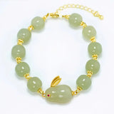 Hetian Jade Bunny Bracelet for Women - Romantic Engagement Jewelry